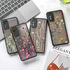 Чехол A53 Для Samsung A12, чехол с листьями и цветами для Samsung A52S 5g A52 A53 A03S A50 M31 A32 A71 A70 A72 S22 Ultra S20 FE, чехол