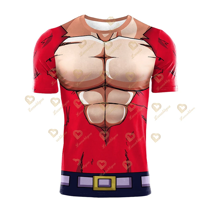 

New 3D Printed Anime Ball Z Short Sleeve Jersey Fashion Casual Compression Sports T-shirt Slim Sportswear Fitness Clothing Tees