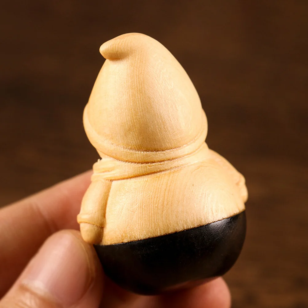 

Christmas Snowman Wooden Tumbler Model Toy Funny Desktop Ornament Stress Relief Children Collection Birthday Gift