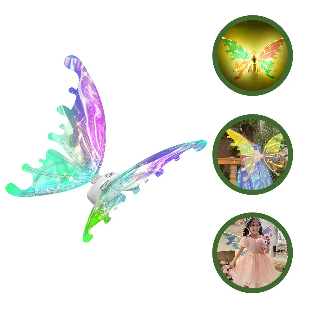 

Makeup Children Clothes Wing Kids Dress Prop Clothing Girl Supply Costume Abs Butterflies Fairy Decor Light Decorative