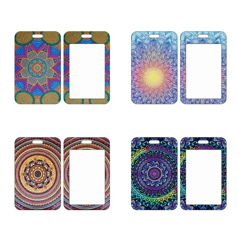 

Fashion Boys Girls ID Name Card Holder Student Card Cover Mandala Bus Bank Card Case Gift Drop Shipping