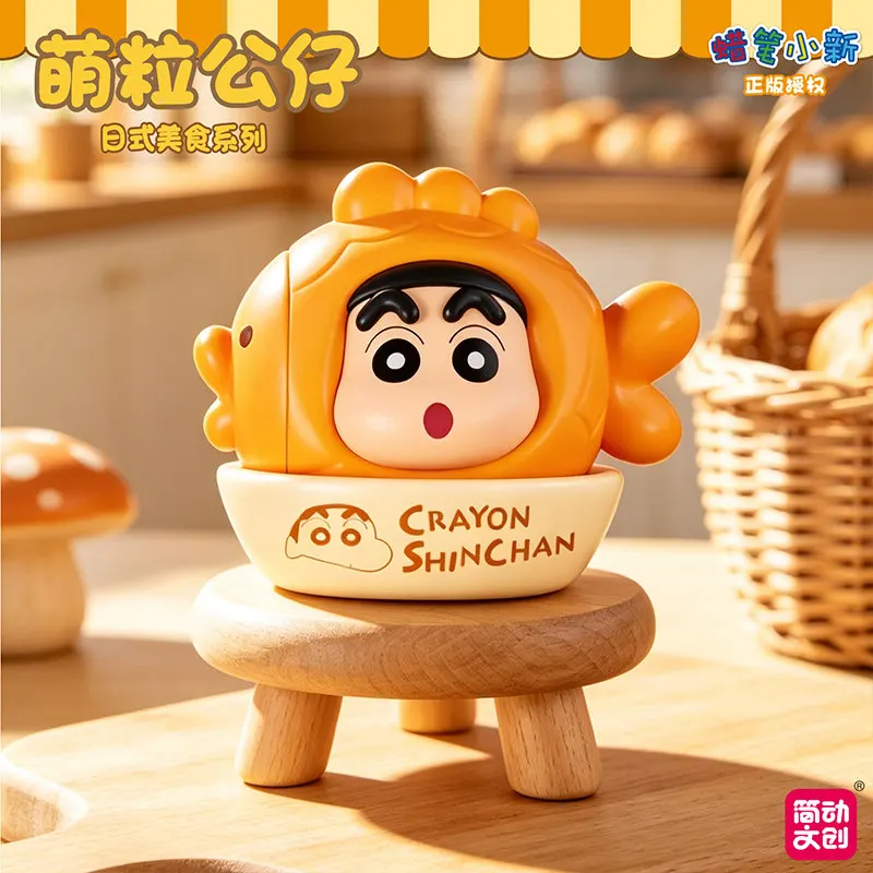 Фото Коллекционная мини-фигурка Jiandong Wenchuang Blind Box Crayon ShinChan из серии «Японская кухня» – настольное украшение для фанатов аниме №3