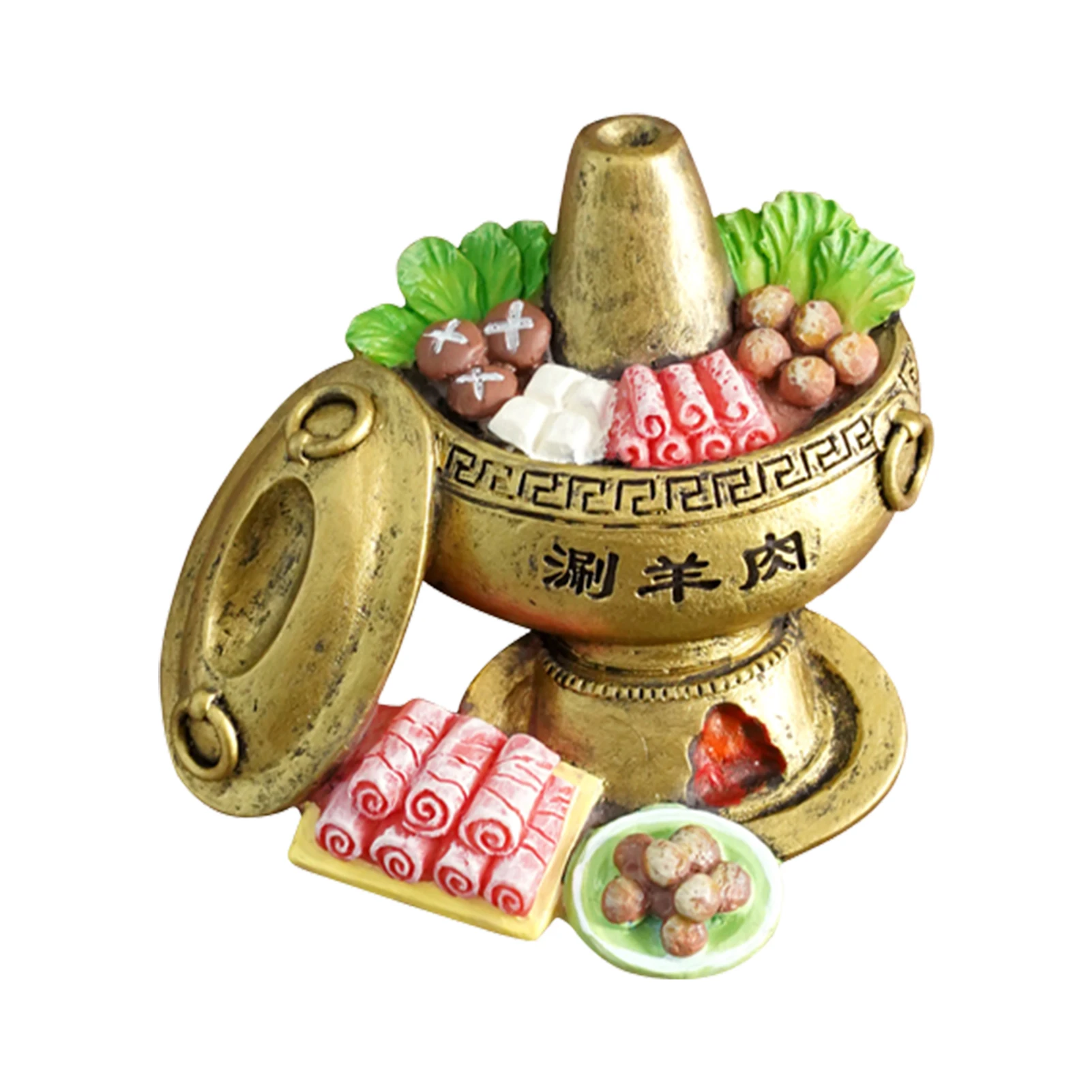

3D Resin Food Fridge Magnets Sizzling Seafood Steak Ribs Braised Pork Hot Refrigerator Paste Home Decoration Kitchen Tool