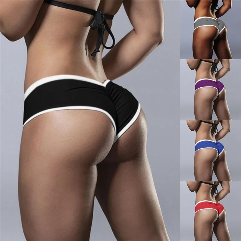 

Sexy Ultra Short Yoga Shorts Women Sport Shorts Solid Elastic Waist Fitness Bike Short Pants Skinny Female Push Up Gym Clothing