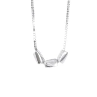 sansheng iii necklace female sterling silver light luxury high end sense niche design sense locket clavicle chain trend