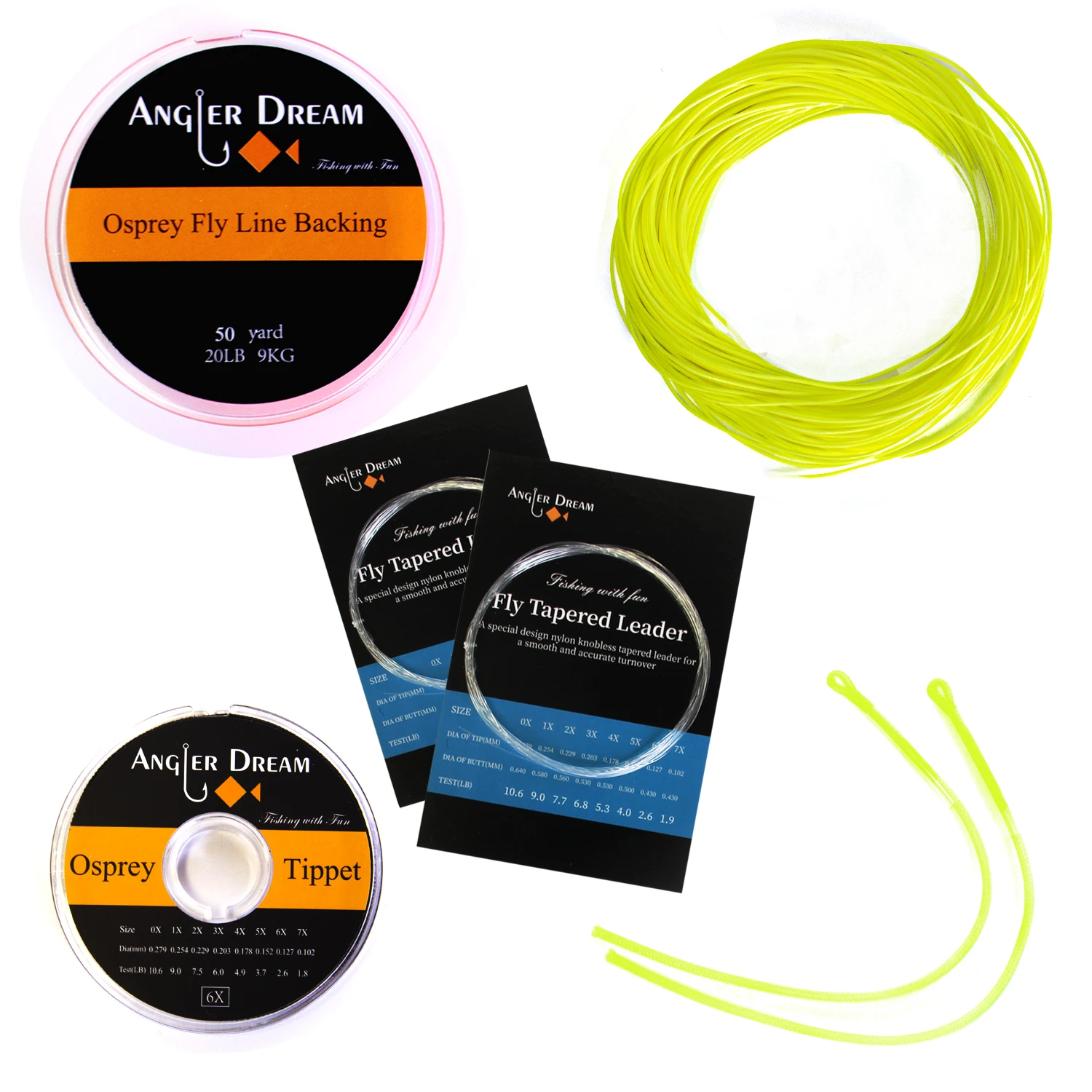 

1 2 3 4 5 6 7 8 9 WT Fly Line Combo Flo Yellow Weight Forward Floating Fly Fishing line with Backing Line Leader Tippet Loop