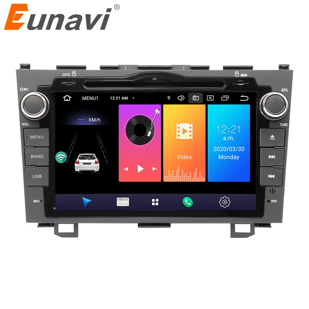 Eunavi 2 Din Автомобильный Радио dvd-плеер GPS для Honda CRV 2006 2007 2008 2009 2010 2011 авто стерео видео