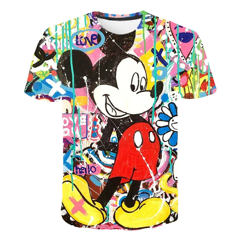 

New Mickey Mouse T-Shirts Clothes Disney Series Fashion T Shirts Cartoons Kawaii Casual Anime Tops Tees Girl Outfits Tee Shirts