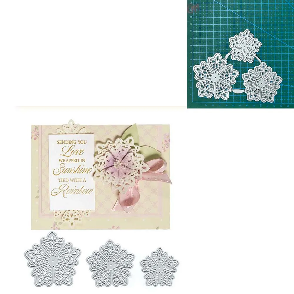

New Dies flower Cutting Dies Stencils Scrapbooking Blade Punch Embossing DIY Crafts Paper Cards Album Decor Metal Dies