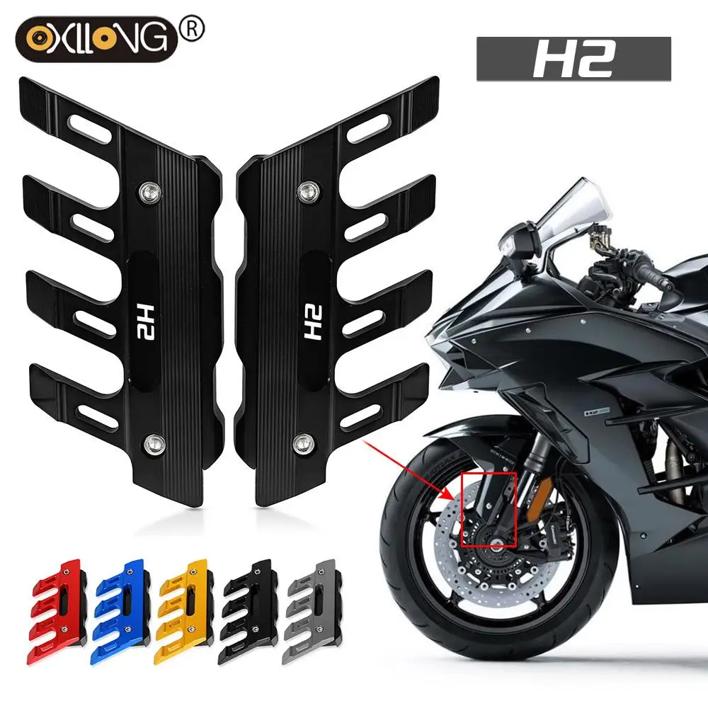 

Motorcycle CNC Accessories Mudguard Side Protection Front Fender Anti-Fall Slider For KAWASAKI ZH2 Z H2 H2R 2015 2016 2017