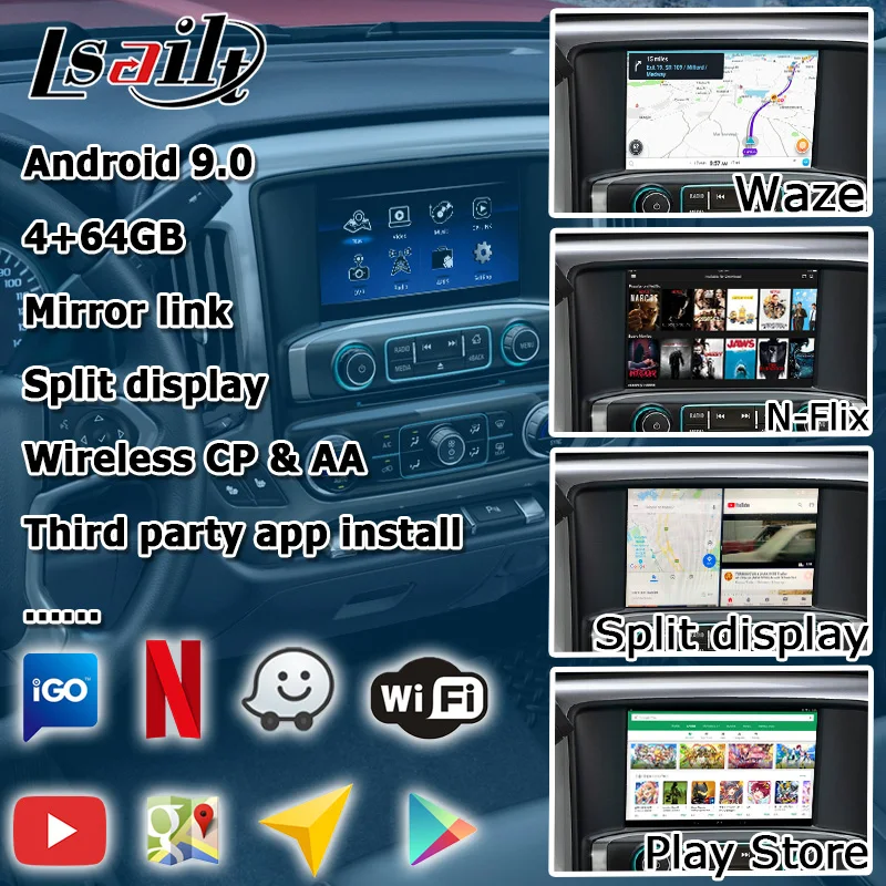 Интерфейс Android / CP AA для Chevrolet Sliverado 1500 2500 2014 GPS навигация видео интерфейс система