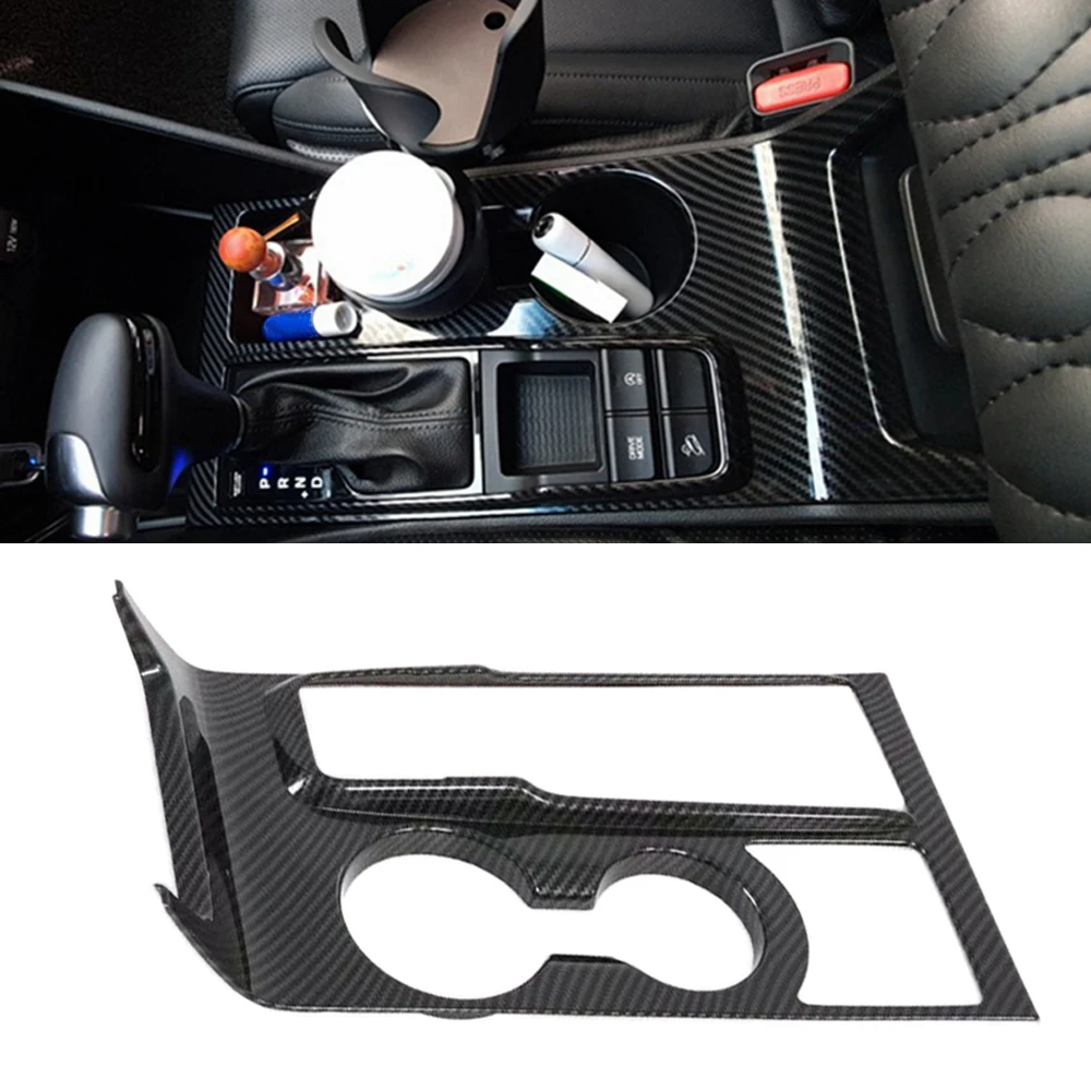 

1 шт., центральная панель переключения передач из углеродного волокна, держатель для чашки с водой, накладка на рамку для Hyundai Tucson 2019 2020 2021
