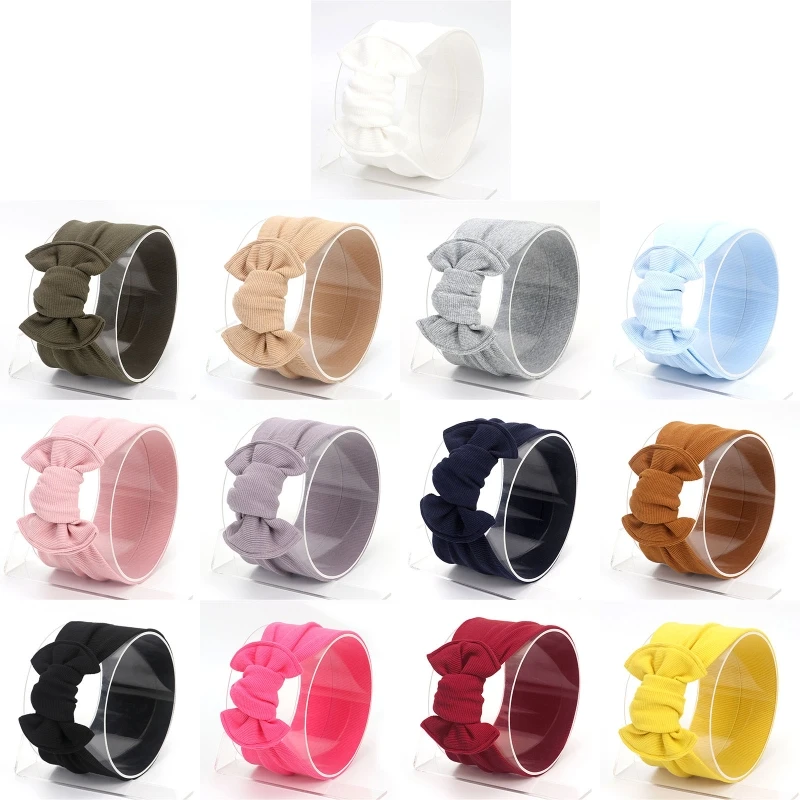 

Y3NF Baby Child Bowknot Headband Stretchy Turban Elastic Big Bows Hair Band Head Wrap