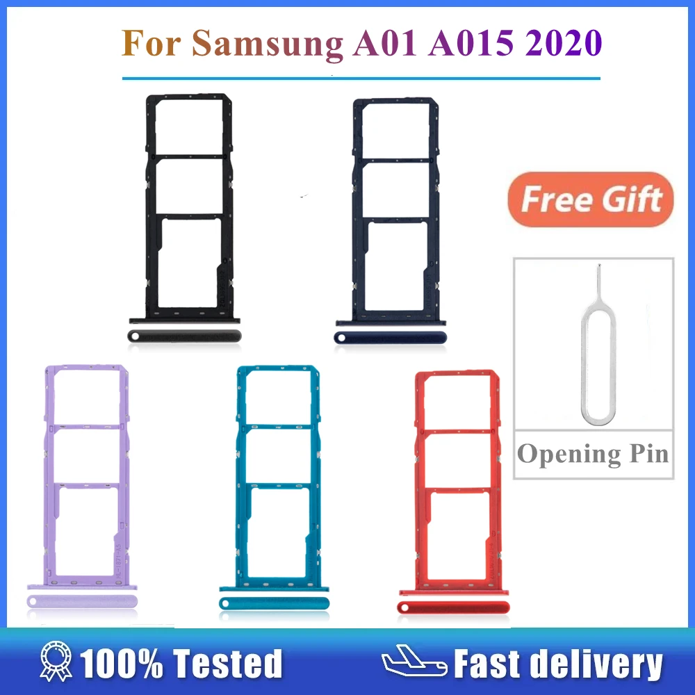 

Для Samsung Galaxy A01 A015 2020 держатель для карты телефона слот для двух Sim-карт лоток с выдвижным штифтом инструмент запасные части