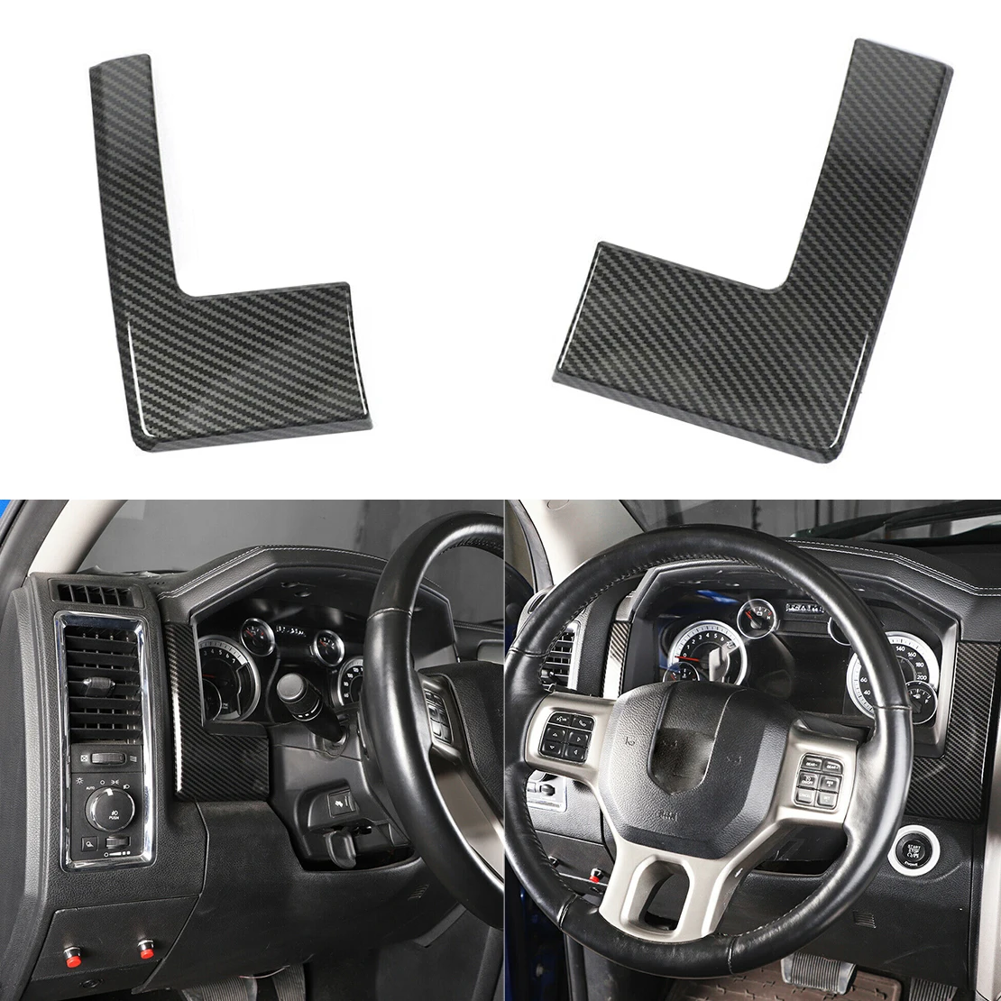 

2 шт., накладки для панели приборной панели Dodge RAM 1500 2010-2014 2015 2016 2017