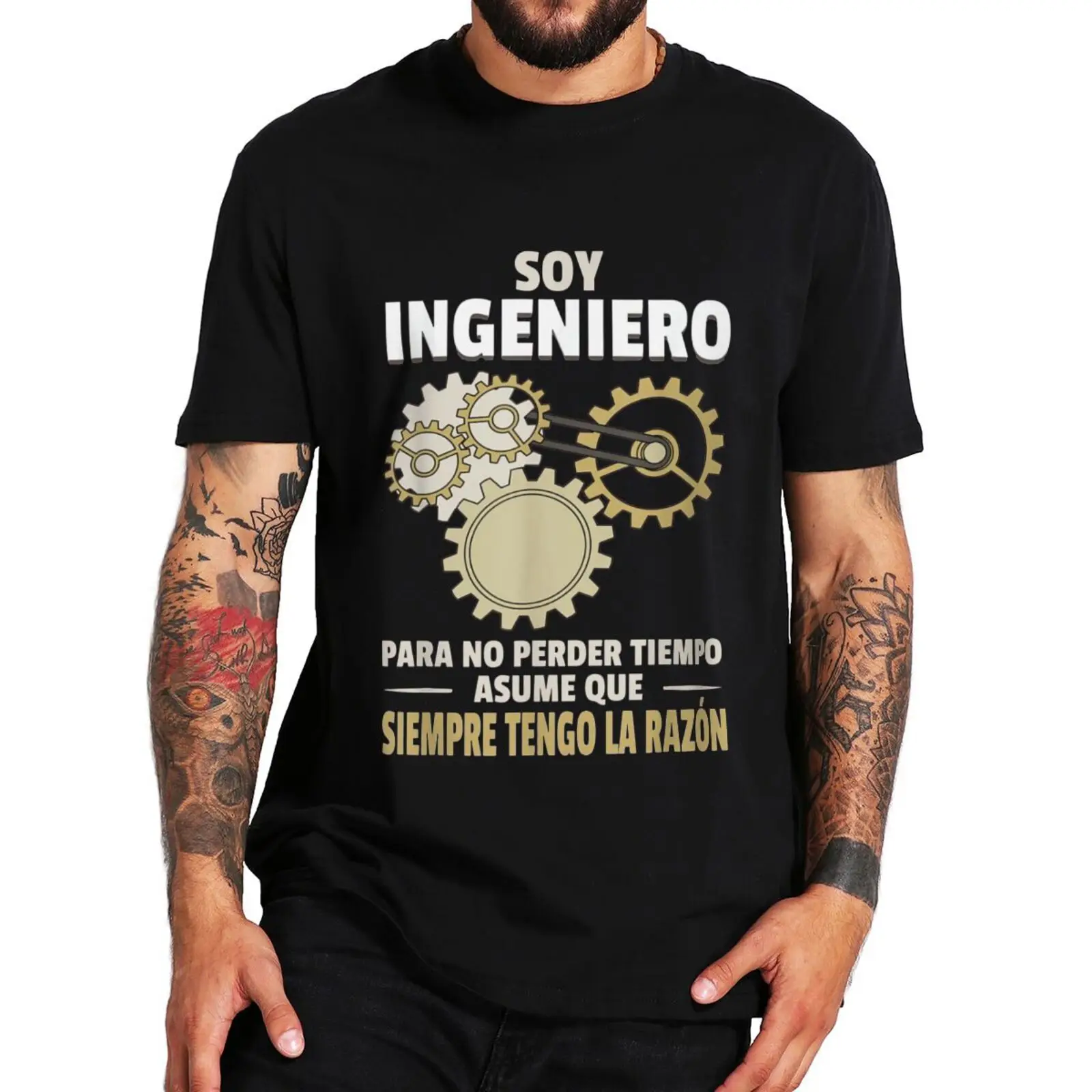 

Я инженер, так что я всегда права, футболка, забавные испанские шутки, инженеры, подарок, футболки, летние повседневные 100% хлопковые топы унисекс