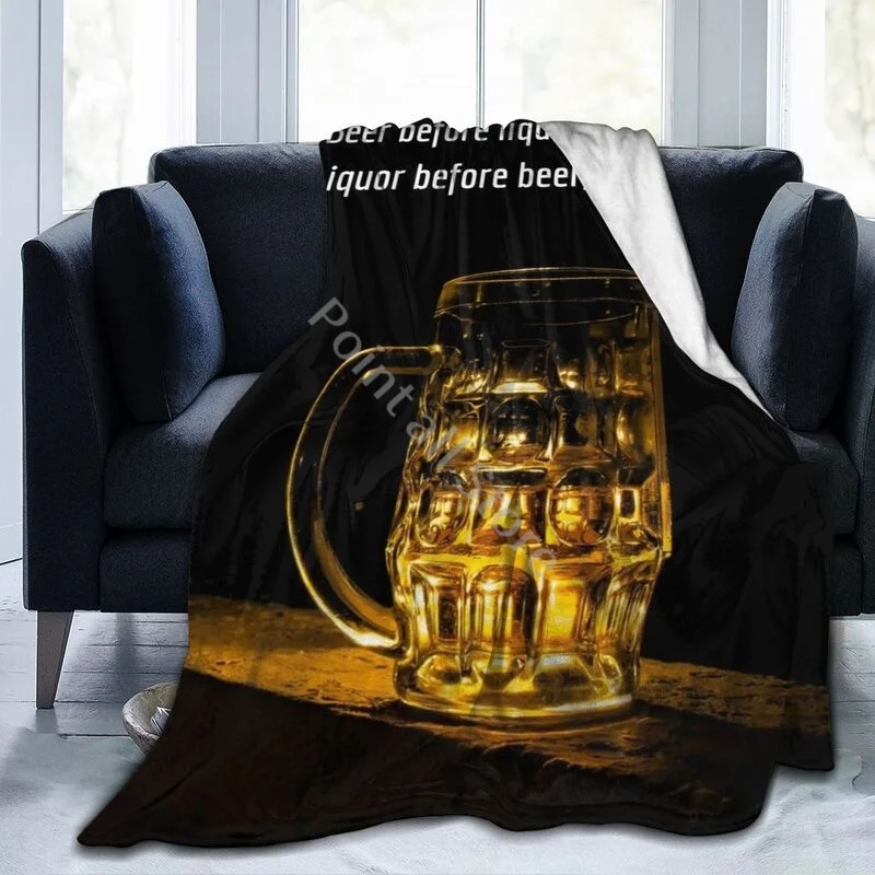 

The New Beer Creative Design Super Warm Flannel Personality Blanket Adult/Kids Suitable for Sofa, Bed, Office