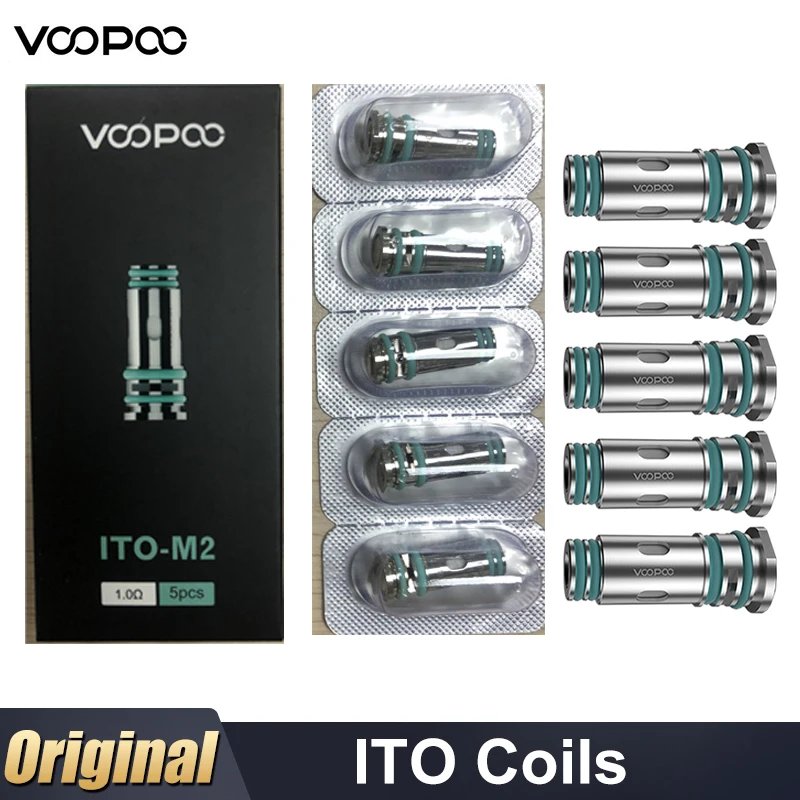 

Original VOOPOO ITO-M2 Mesh Coils 1.0ohm Resistance MTL Coil 10-14W fit VOOPOO Doric 20 Kit ITO Pod System Vaporizer Coil