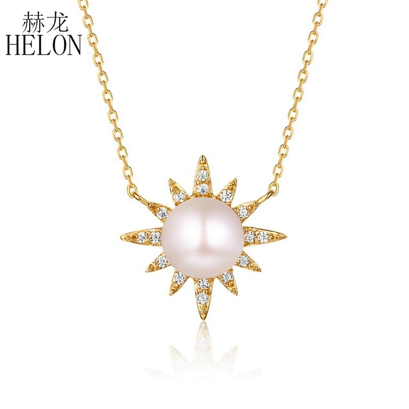 Genuine Solid 18K Yellow Gold Pendant for Woman 0.10ct Diamonds Necklace FreshWater Pearl Diamonds Fine Jewelry Valentines Gifts
Genuine Solid 18K Yellow Gold Pendant for Woman 0.10ct Diamonds Necklace FreshWater Pearl Diamonds Fine Jewelry Valentines Gifts
