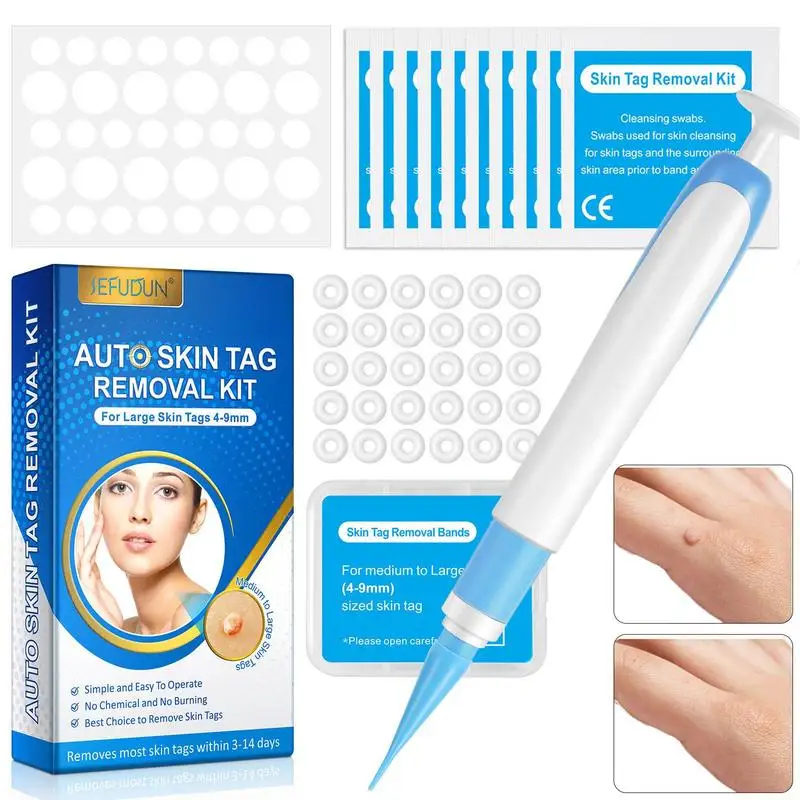 

Skin Tags Removal Kit Painless Wart Remover Pen Skin Tags Remover Device For Small/Large Skin Tags4-9mm With Removal Pen