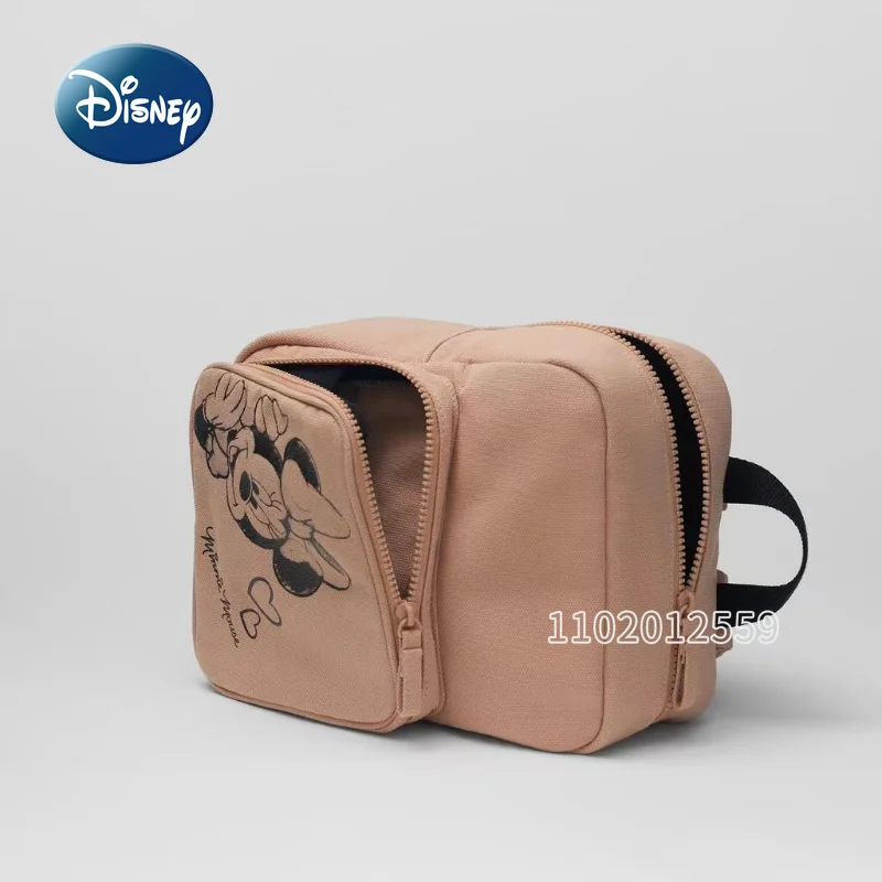 Disney Minnie New Girls' Backpack Cartoon Cute Girls' School Bag Vintage Fashion Leisure Travel Mini Backpack Large Capacity