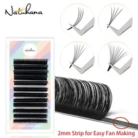 natuhana easy fan volume lash extensions individual eyelash extension faux mink eyelashes soft natural lash extension makeup