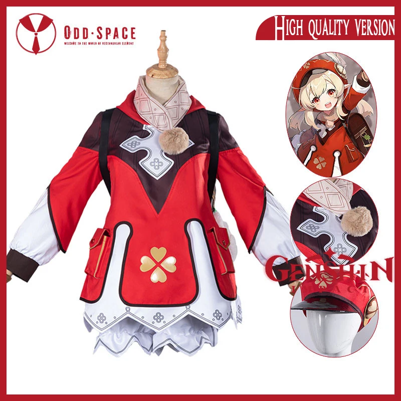 

genshin impact Game characters Cosplay Costumes Klee cos clothes backpack Lori suit Cosplay clothes female Christmas clothes