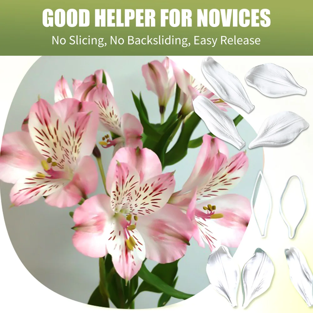 6 шт. силиконовая форма Лилия нарцисс набор пластиковых форм для резки инструмент