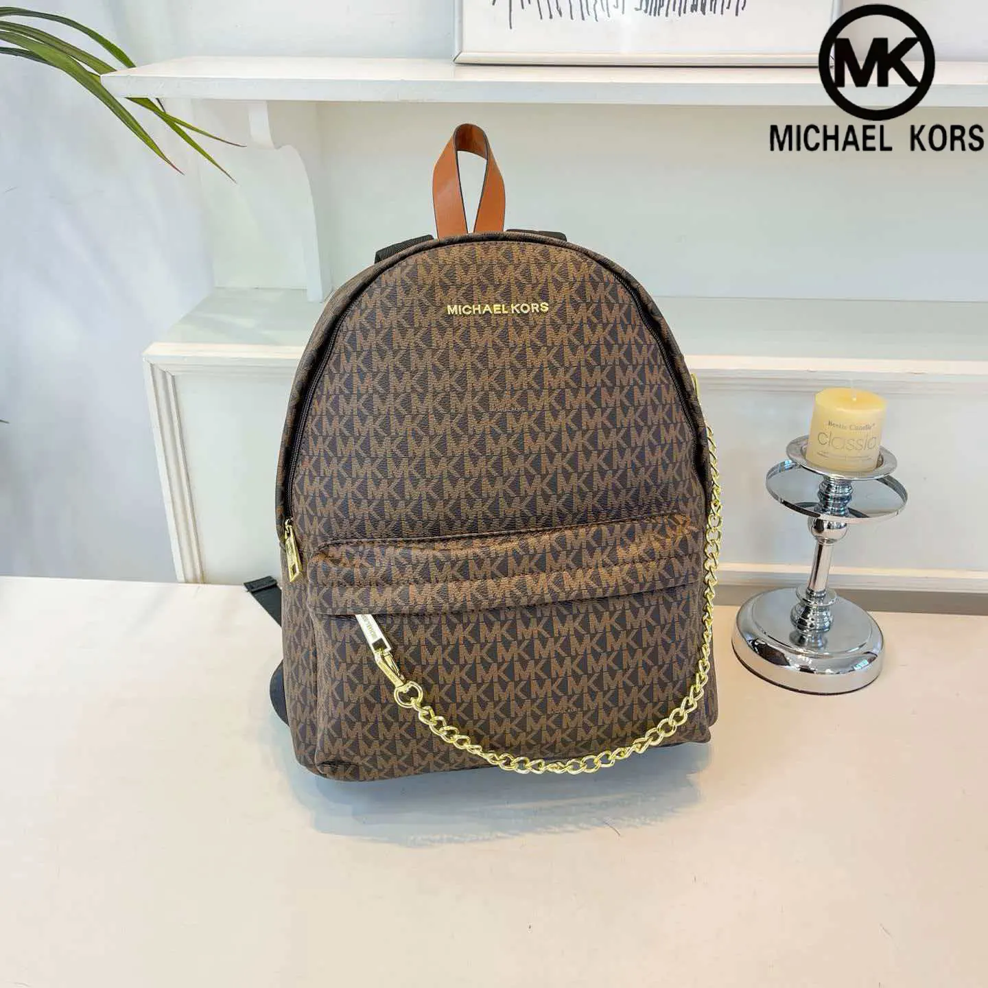 Фото Коллекция женских сумок Michael Kors 2026: Новая модная модель Slater Medium – повседневный рюкзак для путешествий и сумка через плечо №3