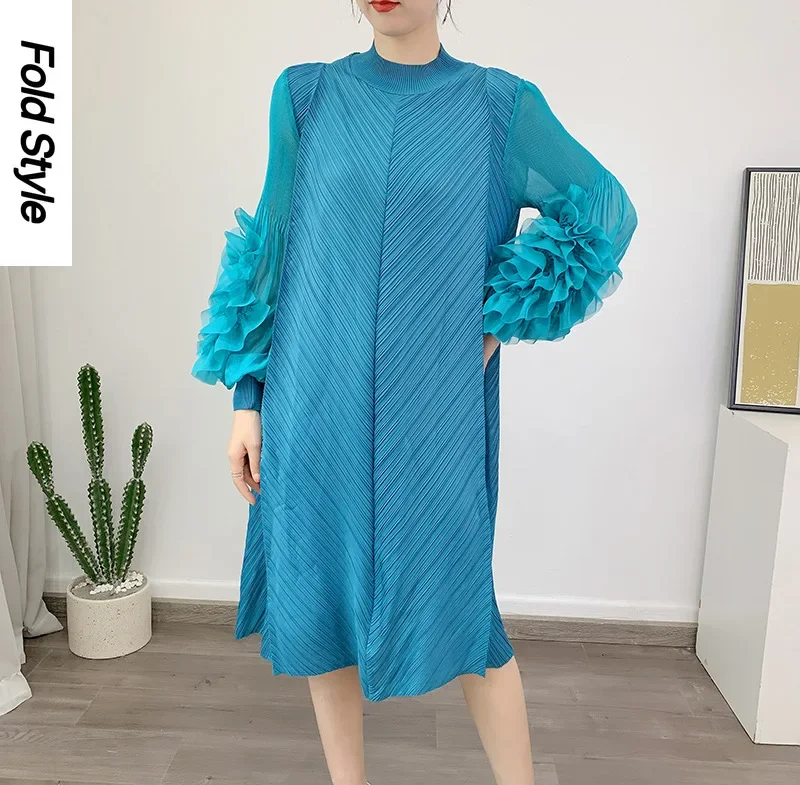 Платье Panhua ручной работы в складку Новинка лета 2024 стильное розовое тяжелое