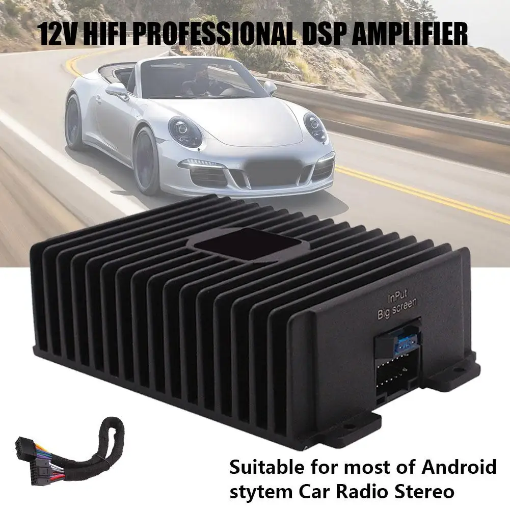 

12V HIFI Professional DSP Amplifier RY-125AB Audio Car Stereo Radio Amplifier Home Android 4*80W System Stereo Power Car Hi O8T7