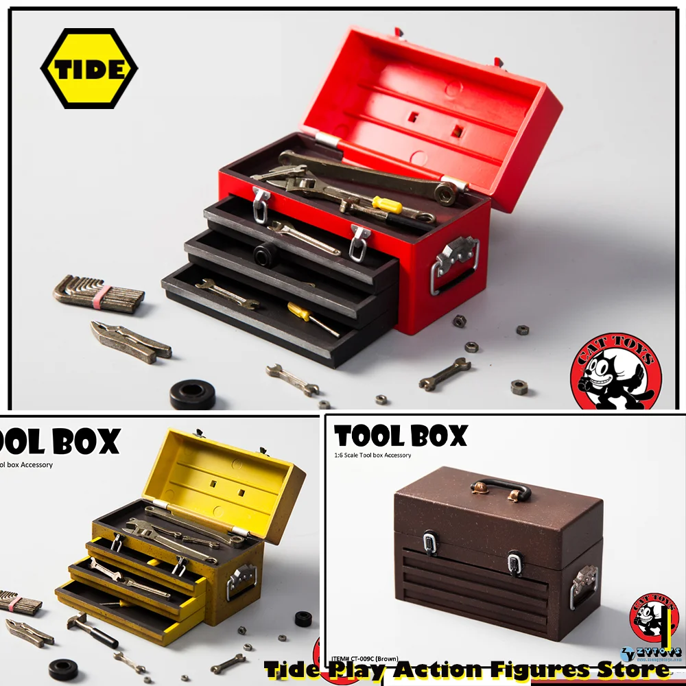

ZYTOYS CT009 65x35x4mm 1/6 Scale Layered Tool Box With Repair Tools Soldier Scene Accessories Model Fit 12'' Action Figure Body
