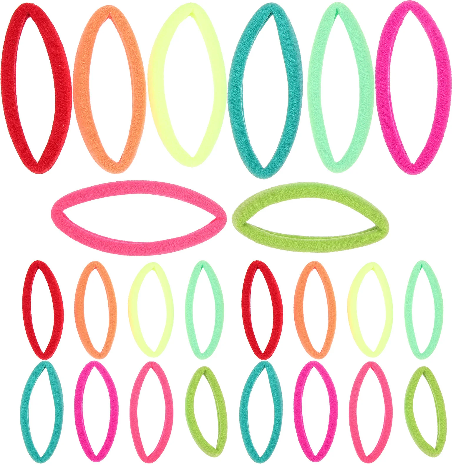 

24 Pcs Colored Hair Band Bands Toddler Girl Little Girl Hair Tiess Fine Colorful Rubber Ties Girls Mini Elastic Small