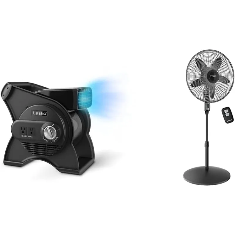 12-дюймовый комплект поворотного вентилятора Pro с 18-дюймовым осциллирующим