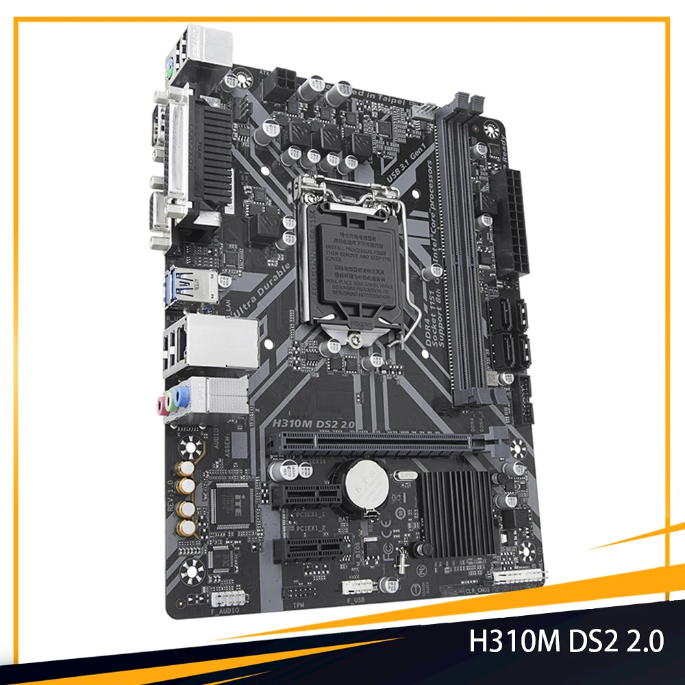 

H310M DS2 2.0 For Gigabyte LGA1151 H310 32GB 2*DDR4 DIMM Slots 4*SATA 3.0 Ports Micro ATX Desktop Motherboard High Quality