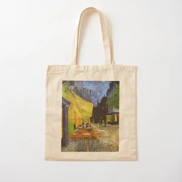 

Cafe Terrace At Night Vincent Van Gogh Canvas Bag Grocery Handbag Shoulder Bag Shopper Ladies Reusable Unisex Travel Women