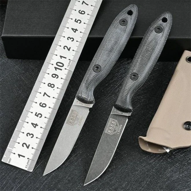 

ESEE DC53 Steel Outdoor Fixed Blade Hunting Utility Knife Tactical Military Self Defense Straight Knife EDC Camping Combat Tools