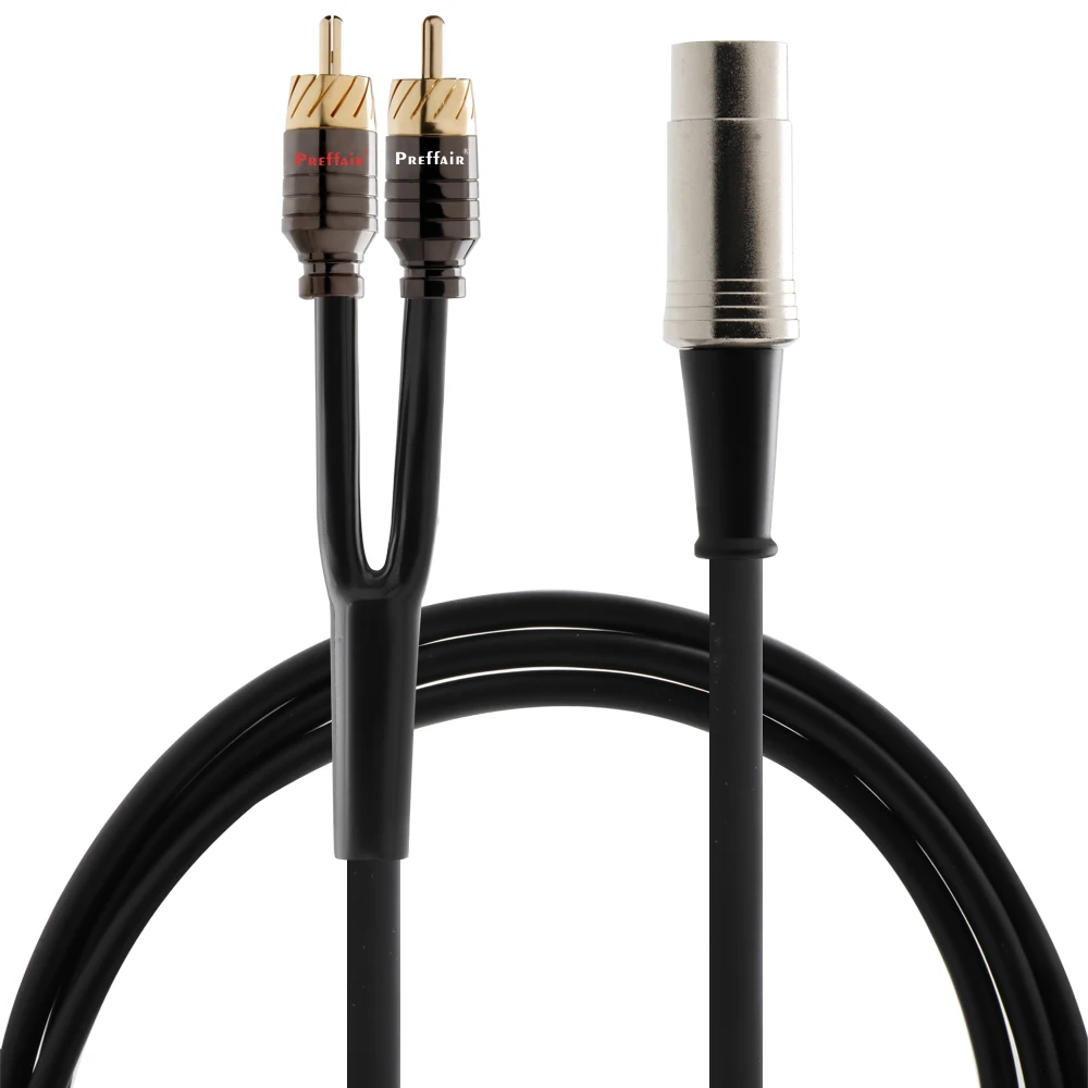 Высококачественный аудиокабель Preffair HiFi OFC с позолоченными двумя разъемами RCA и