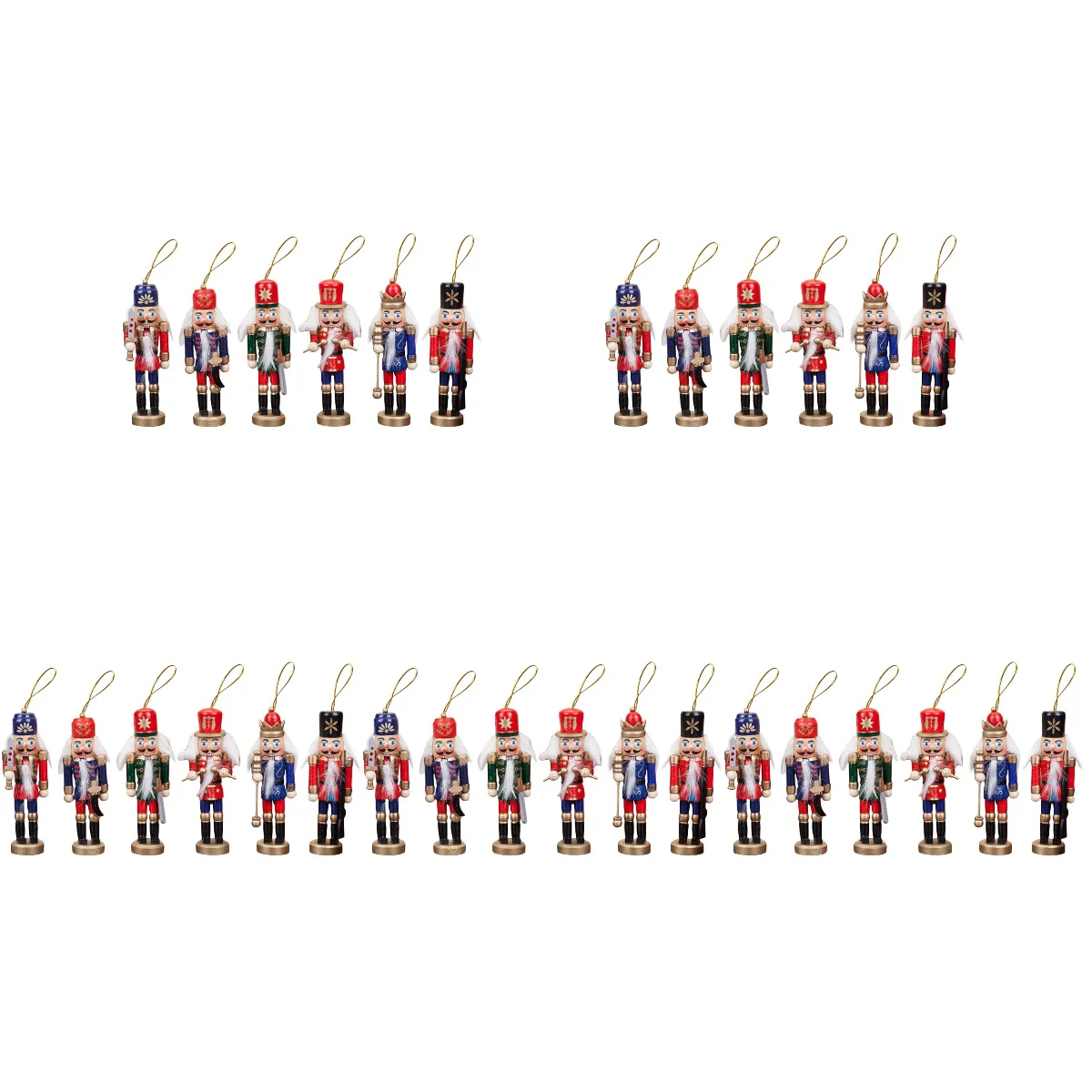 

30 Christmas Nutcracker Ornaments Tabletop Puppets Adornment Xmas Hanging Decor