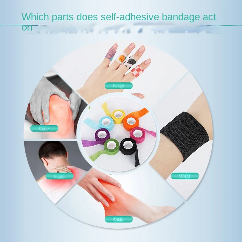 

4.5m Colorful Sport Self Adhesive Elastic Bandage Wrap Tape Elastoplast For Knee Support Pads Finger Ankle Palm Shoulder gym