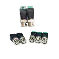 5pcs mini bnc coax to camera cctv utp video balun connector adapter bnc plug cat5 for cctv system accessories