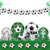 sports game football soccer ball birthday party paper disposable tableware sets birthday banner baby shower party decorations