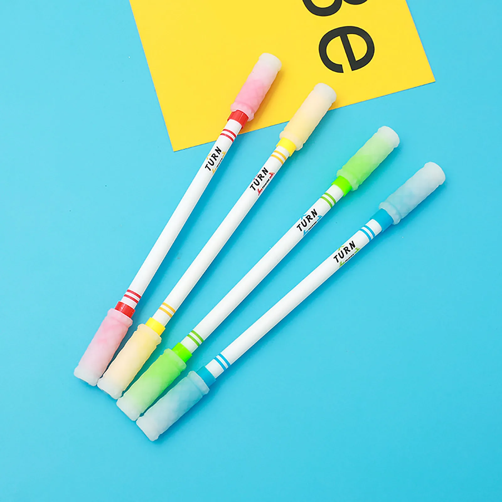 

1 шт. Вращающаяся ручка, креативная вращающаяся гелевая ручка для игр, рандомная игрушка, удобная ручка для спиннинга