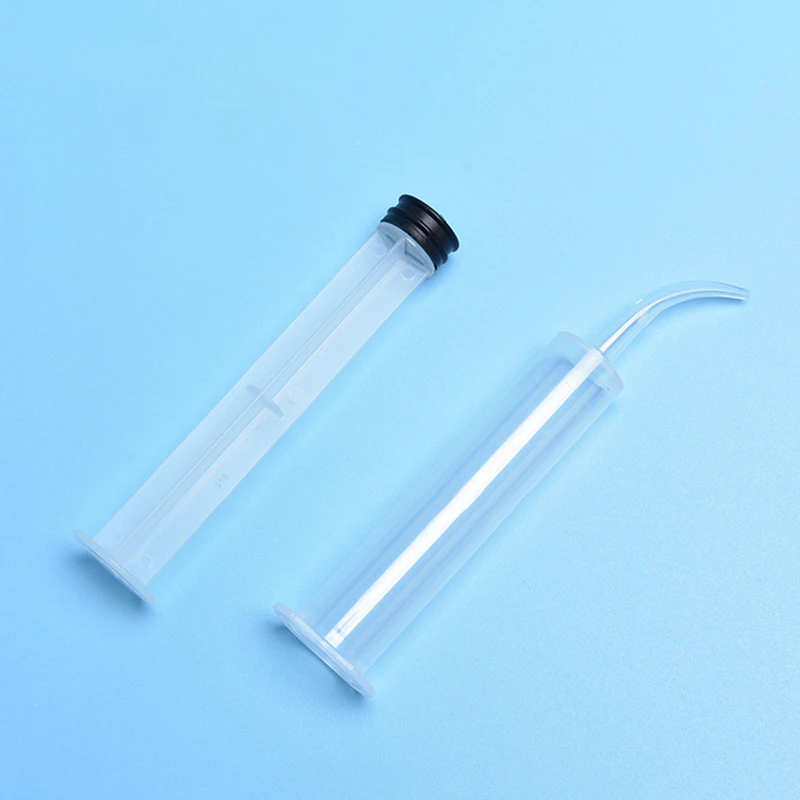 

10Pc Disposable Dental Irrigation Syringe Curved Tip Clear Utility Hobby Tool 12CCInjector Oral Care Tooth Whitening Instruments