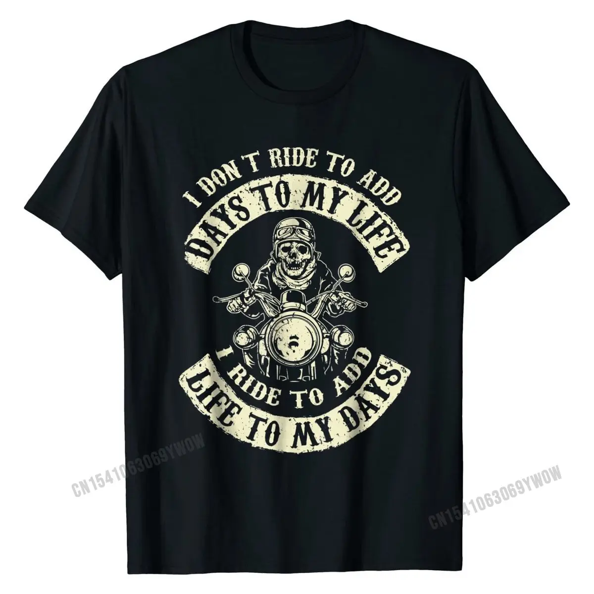 

Футболка с надписью «I Ride to Add Life to My Days Badass»