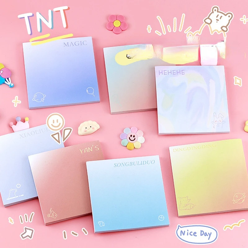 

Colorful Memo Pad Posted It Sticky Notes Planner Sticker Notepad School Supplies Kawaii Stationery