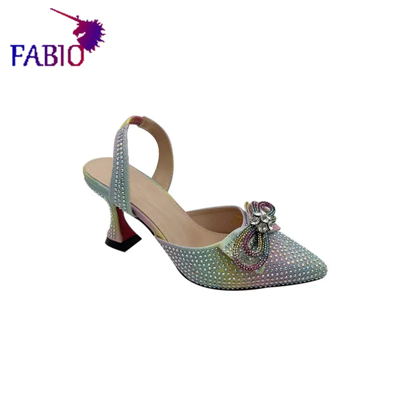 

Популярные в Европе и США туфли на высоком каблуке банкетные повседневные туфли с яркими бриллиантами Женские туфли на высоком каблуке