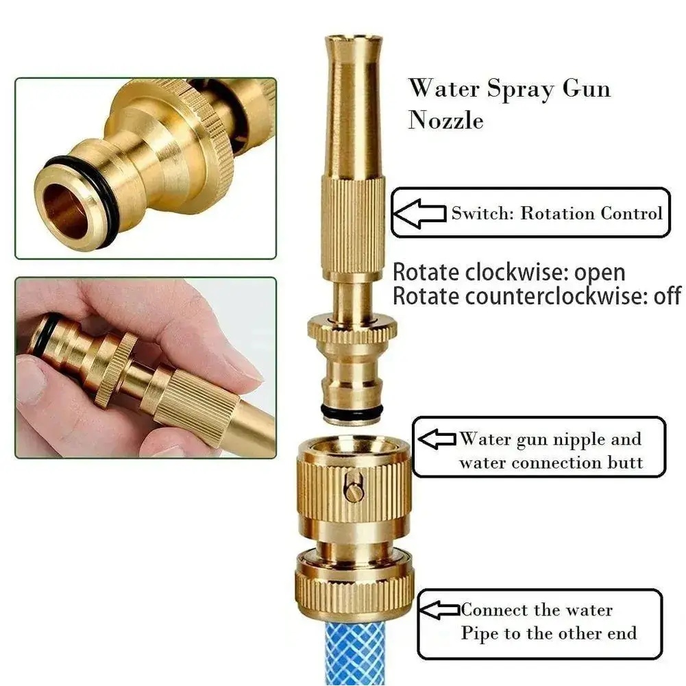 Латунный быстроразъемный водяной кран для автомойки шланг полива распылителем