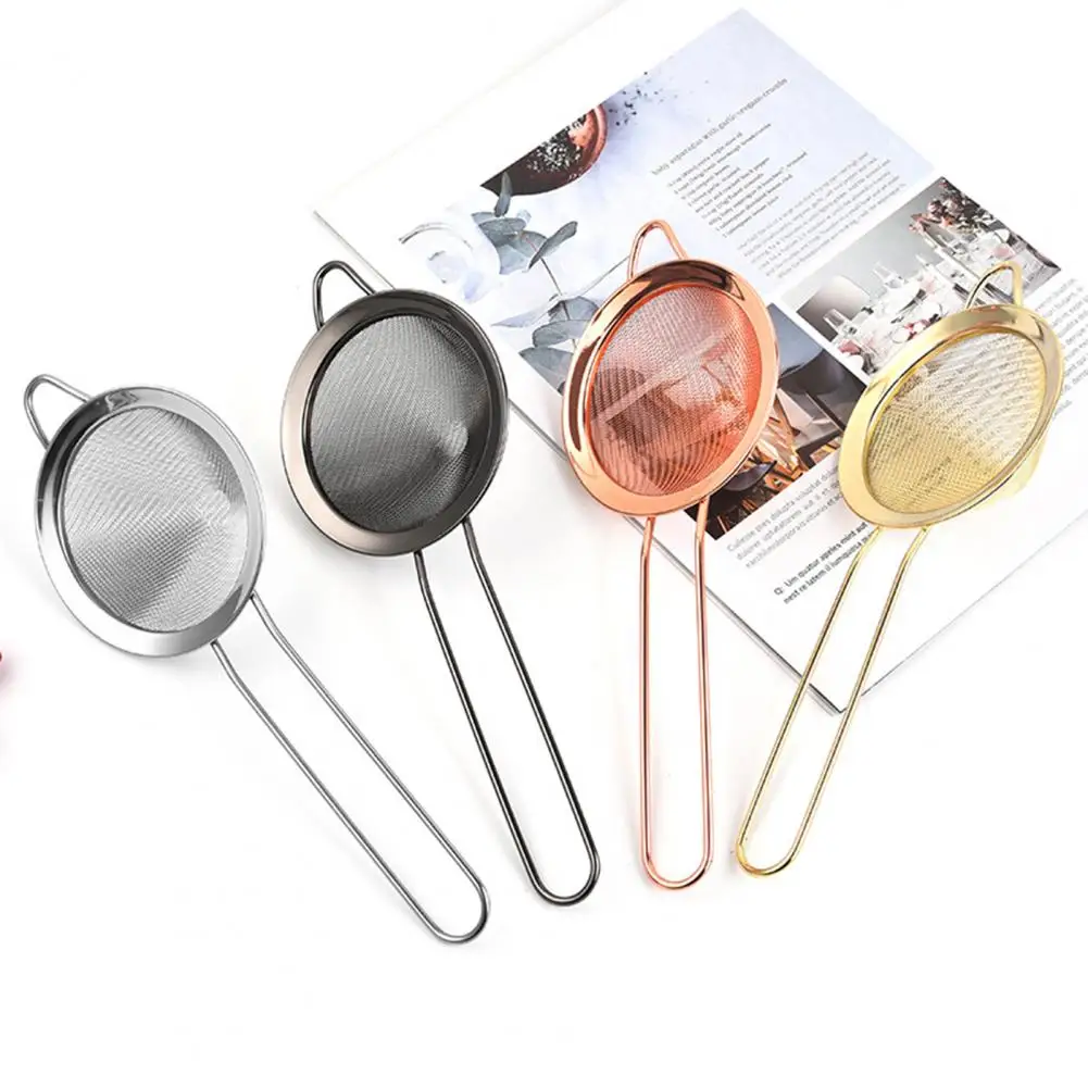 

Useful Reusable Widely Used Effective Cone-Shaped Fine Mesh Cocktail Strainer Long-Lasting Tea Strainer Kitchen Supplies