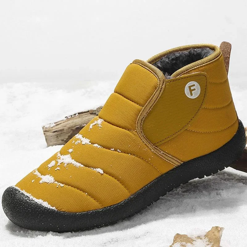

Winter Men Snow Boots Warm Plush Ankle Boots Men Waterproof Boots For Men Fashion Soft Male Flat Shoes Outdoor Sneakers Footwear